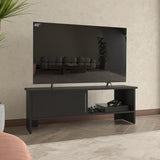 Mesa para TV Navia Wengue 120.3x42.1cm para TV Hasta 55 Pulgadas con Un Compartimiento - MUEBLES DE TV | Bylmo
