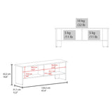 Mesa para TV Navia Wengue 120.3x42.1cm para TV Hasta 55 Pulgadas con Un Compartimiento - MUEBLES DE TV | Bylmo