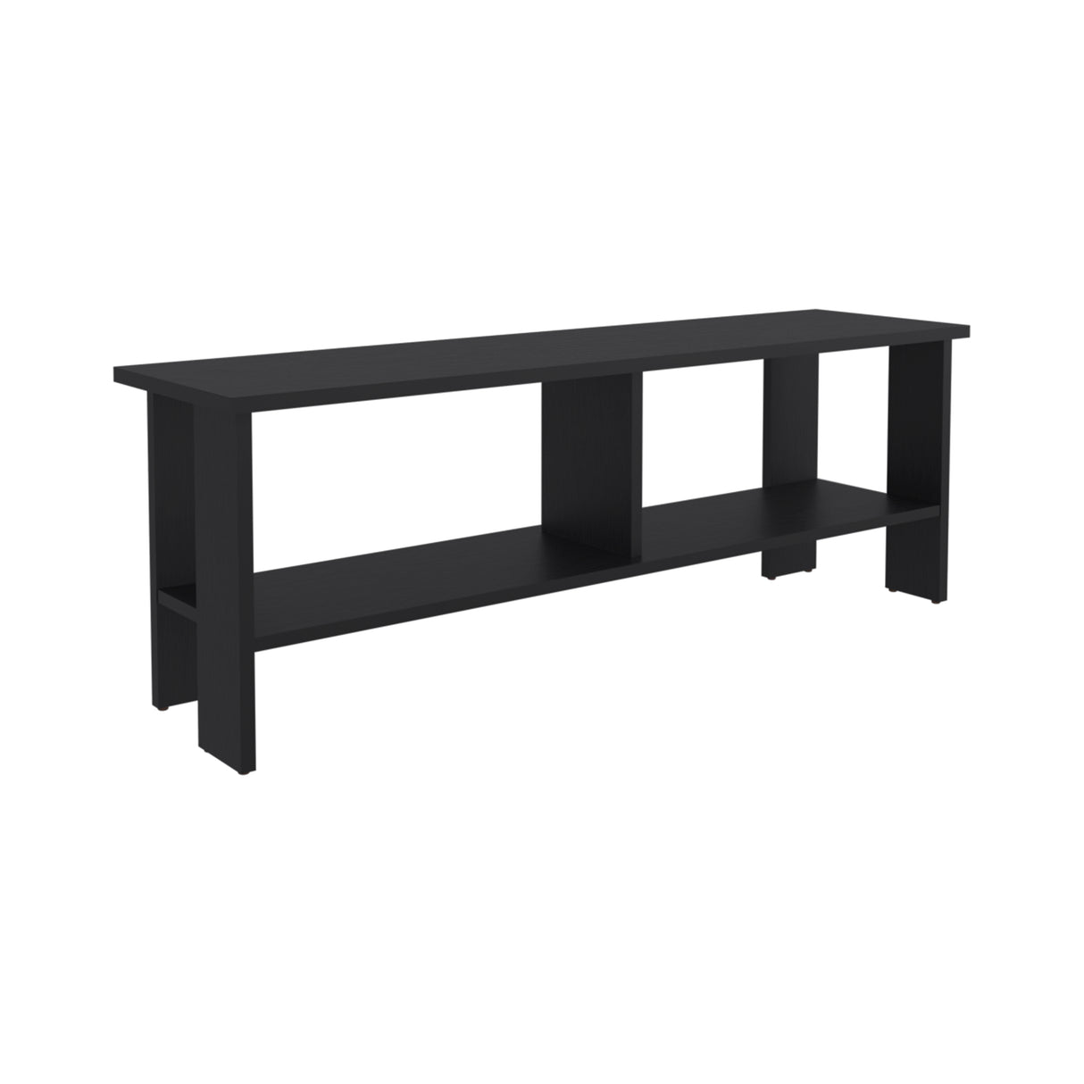 Mesa para TV Navia Wengue 120.3x41.9cm para TV Hasta 55 Pulgadas con Dos Compartimientos - MUEBLES DE TV | Bylmo