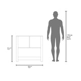 Mueble Auxiliar de Cocina Latte Blanco y Fresno 89x88cm con Dos Compartimientos - BARRAS Y MUEBLES AUXILIARES | Bylmo