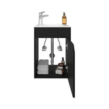 Mueble para Lavamanos Bethel Wengue 39.4x55cm Individual con Lavamanos y con Una Puerta