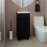 Mueble para Lavamanos Bethel Wengue 40x86.4cm Individual con Lavamanos y con Una Puerta - MUEBLES PARA LAVAMANOS | Bylmo