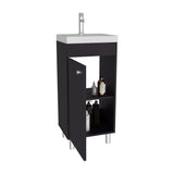 Mueble para Lavamanos Rivera Wengue 40.2x84cm Individual con Lavamanos y con Una Puerta - MUEBLES PARA LAVAMANOS | Bylmo