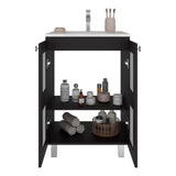 Mueble para Lavamanos Haysi Wengue 59.3x86.5cm Individual con Lavamanos y con Dos Puertas - MUEBLES PARA LAVAMANOS | Bylmo