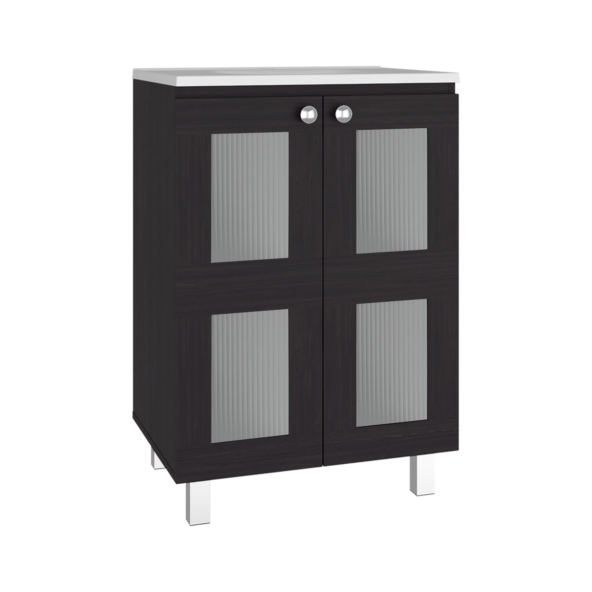 Mueble para Lavamanos Haysi Wengue 59.3x86.5cm Individual con Lavamanos y con Dos Puertas - MUEBLES PARA LAVAMANOS | Bylmo