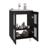 Mueble para Lavamanos Haysi Wengue 59.3x86.5cm Individual con Lavamanos y con Dos Puertas - MUEBLES PARA LAVAMANOS | Bylmo
