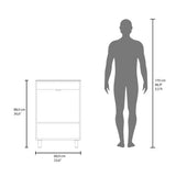Mueble para Lavamanos Haysi Wengue 59.3x86.5cm Individual con Lavamanos y con Dos Puertas - MUEBLES PARA LAVAMANOS | Bylmo