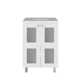 Mueble para Lavamanos Haysi Blanco 59.3x86.5cm Individual con Lavamanos y con Dos Puertas