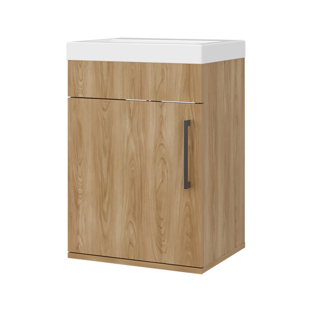 Mueble para Lavamanos Oxford Fresno Europeo 39.6x54.1cm Individual con Lavamanos y con Una Puerta - MUEBLES PARA LAVAMANOS | Bylmo