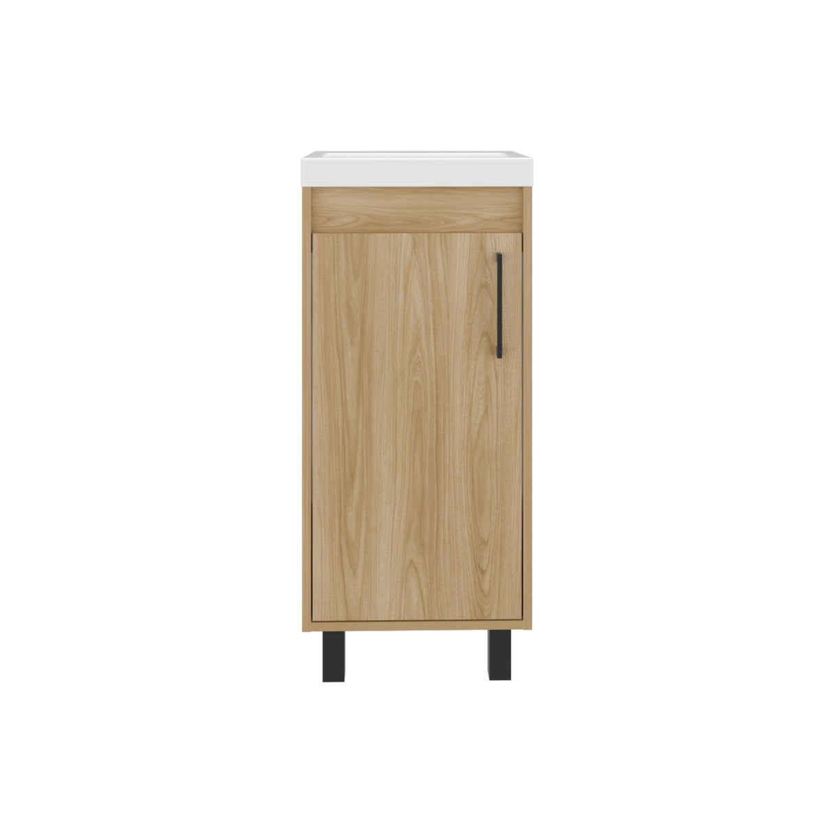 Mueble para Lavamanos Oxford Fresno Europeo 39.6x86.4cm Individual con Lavamanos y con Una Puerta
