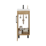 Mueble para Lavamanos Oxford Fresno Europeo 39.6x86.4cm Individual con Lavamanos y con Una Puerta