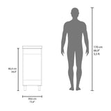 Mueble para Lavamanos Oxford Fresno Europeo 39.6x86.4cm Individual con Lavamanos y con Una Puerta