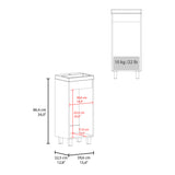 Mueble para Lavamanos Oxford Fresno Europeo 39.6x86.4cm Individual con Lavamanos y con Una Puerta