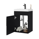 Mueble para Lavamanos Oxford Wengue 39.6x54.1cm Individual con Lavamanos y con Una Puerta - MUEBLES PARA LAVAMANOS | Bylmo