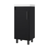 Mueble para Lavamanos Oxford Wengue 39.6x86.4cm Individual con Lavamanos y con Una Puerta - MUEBLES PARA LAVAMANOS | Bylmo