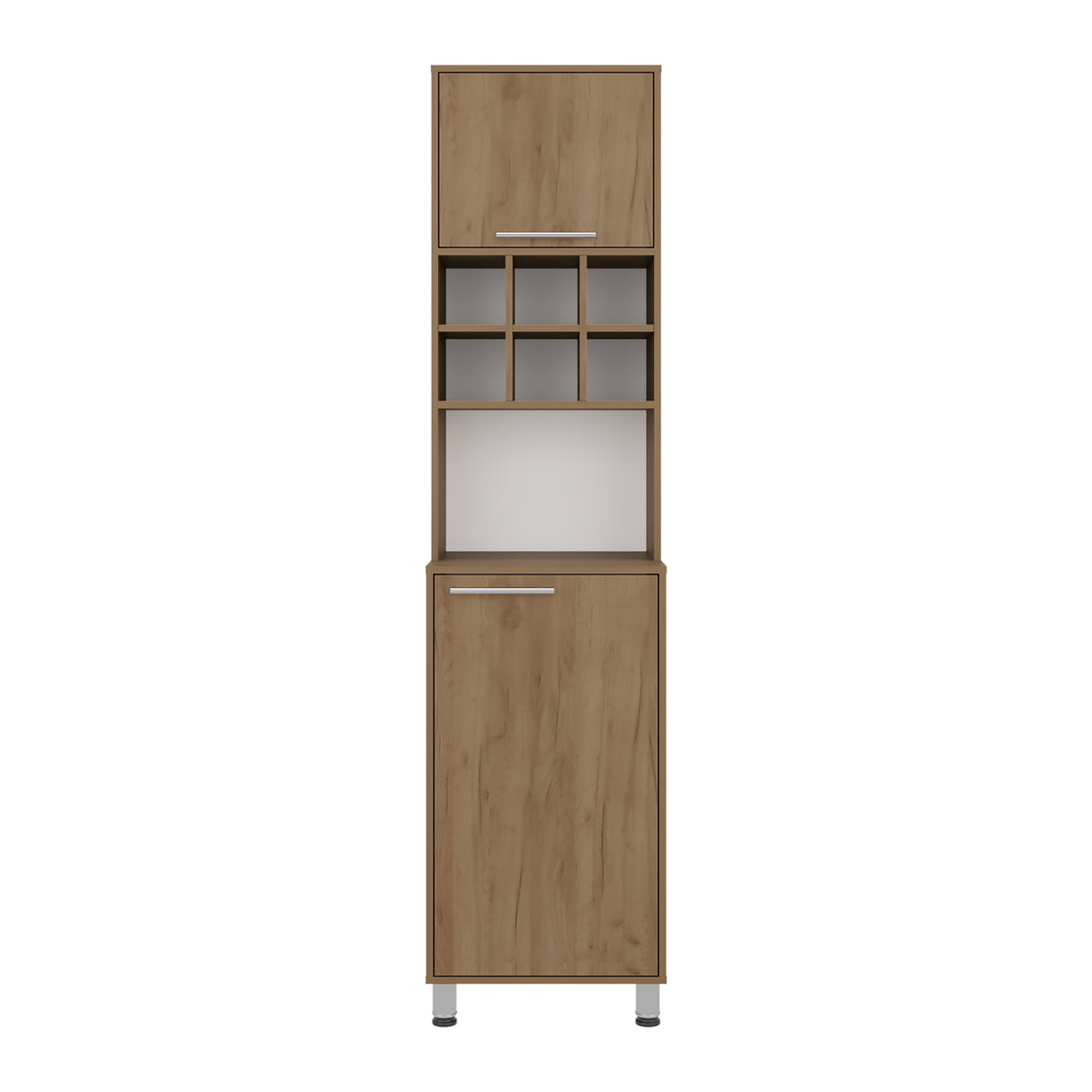 Alacena Attica Fresno 50x204cm con Dos Puertas y con Patas