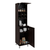 Alacena Attica Nogal 50x204cm con Dos Puertas y con Patas - ALACENAS Y MUEBLES MICROONDAS | Bylmo