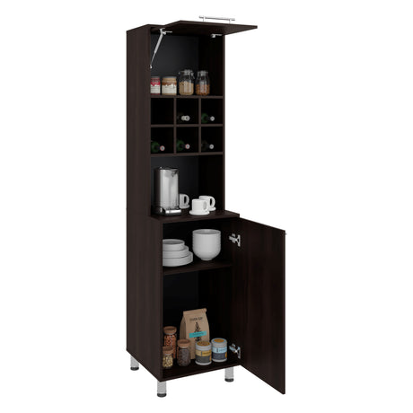 Alacena Attica Nogal 50x204cm con Dos Puertas y con Patas - ALACENAS Y MUEBLES MICROONDAS | Bylmo