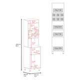 Alacena Attica Nogal 50x204cm con Dos Puertas y con Patas - ALACENAS Y MUEBLES MICROONDAS | Bylmo