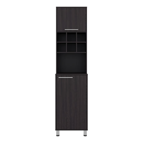 Alacena Attica Wengue 50x204cm con Dos Puertas y con Patas - ALACENAS Y MUEBLES MICROONDAS | Bylmo