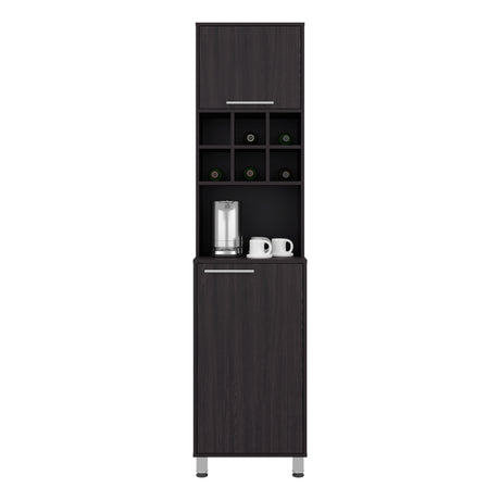 Alacena Attica Wengue 50x204cm con Dos Puertas y con Patas - ALACENAS Y MUEBLES MICROONDAS | Bylmo