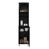 Alacena Attica Wengue 50x204cm con Dos Puertas y con Patas - ALACENAS Y MUEBLES MICROONDAS | Bylmo