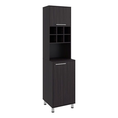 Alacena Attica Wengue 50x204cm con Dos Puertas y con Patas - ALACENAS Y MUEBLES MICROONDAS | Bylmo