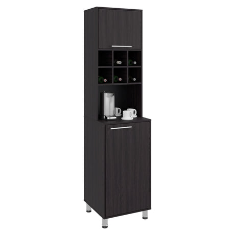 Alacena Attica Wengue 50x204cm con Dos Puertas y con Patas - ALACENAS Y MUEBLES MICROONDAS | Bylmo
