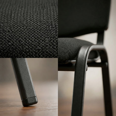 Silla Interlocutora Negro 48x78cm Apilable sin Espaldar y sin Apoya Brazos - SILLAS DE OFICINA | Bylmo