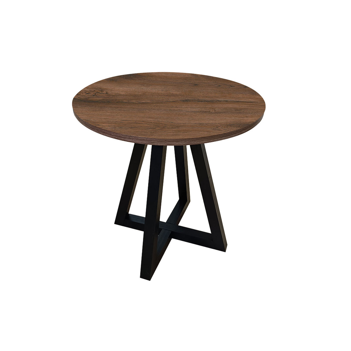 Mesa Auxiliar Dallas Café y Negro 45x46cm Cuadrada