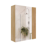 Gabinete con Espejo para Baño Nori Panela 45.4x60.2cm Rectangular con Una Puerta y Tres Entrepaños