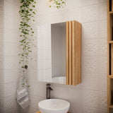 Gabinete con Espejo para Baño Nori Panela 45.4x60.2cm Rectangular con Una Puerta y Tres Entrepaños