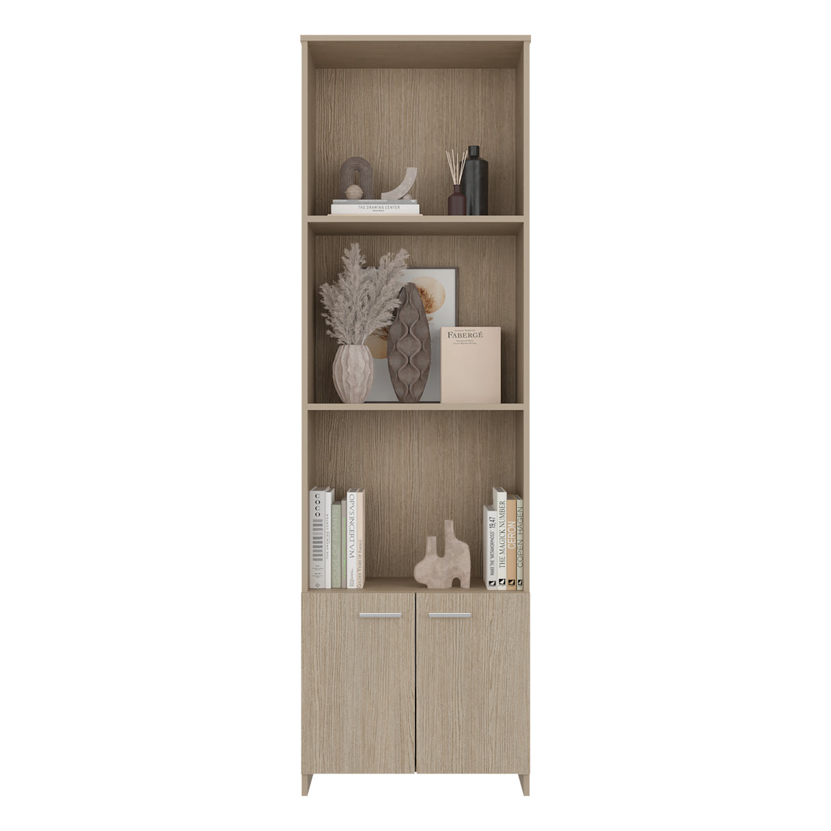 Biblioteca Rectangular Office 5 Cartagena 55x181.5cm con con Dos Compartimientos