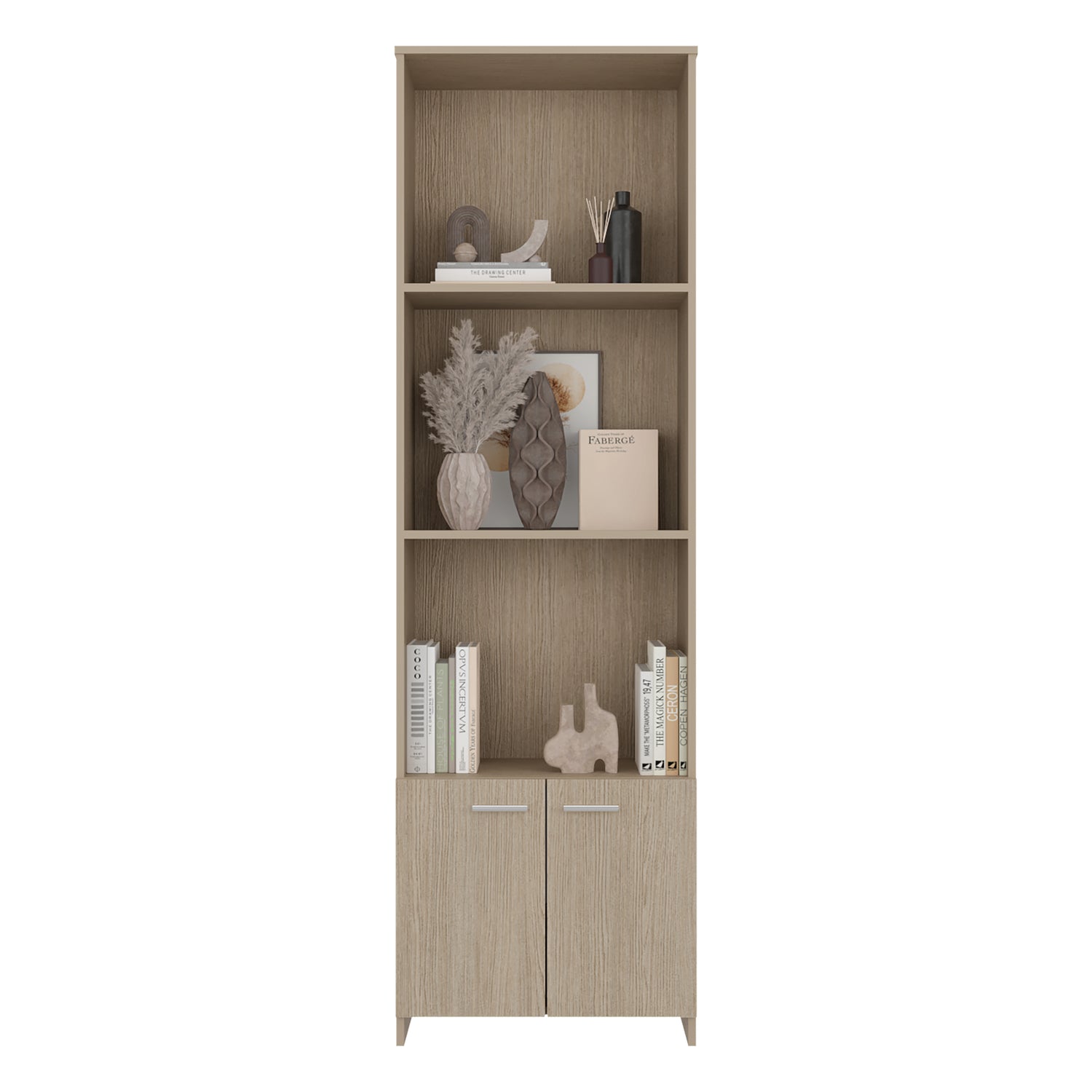 Biblioteca Rectangular Office 5 Cartagena 55x181.5cm con con Dos Compartimientos