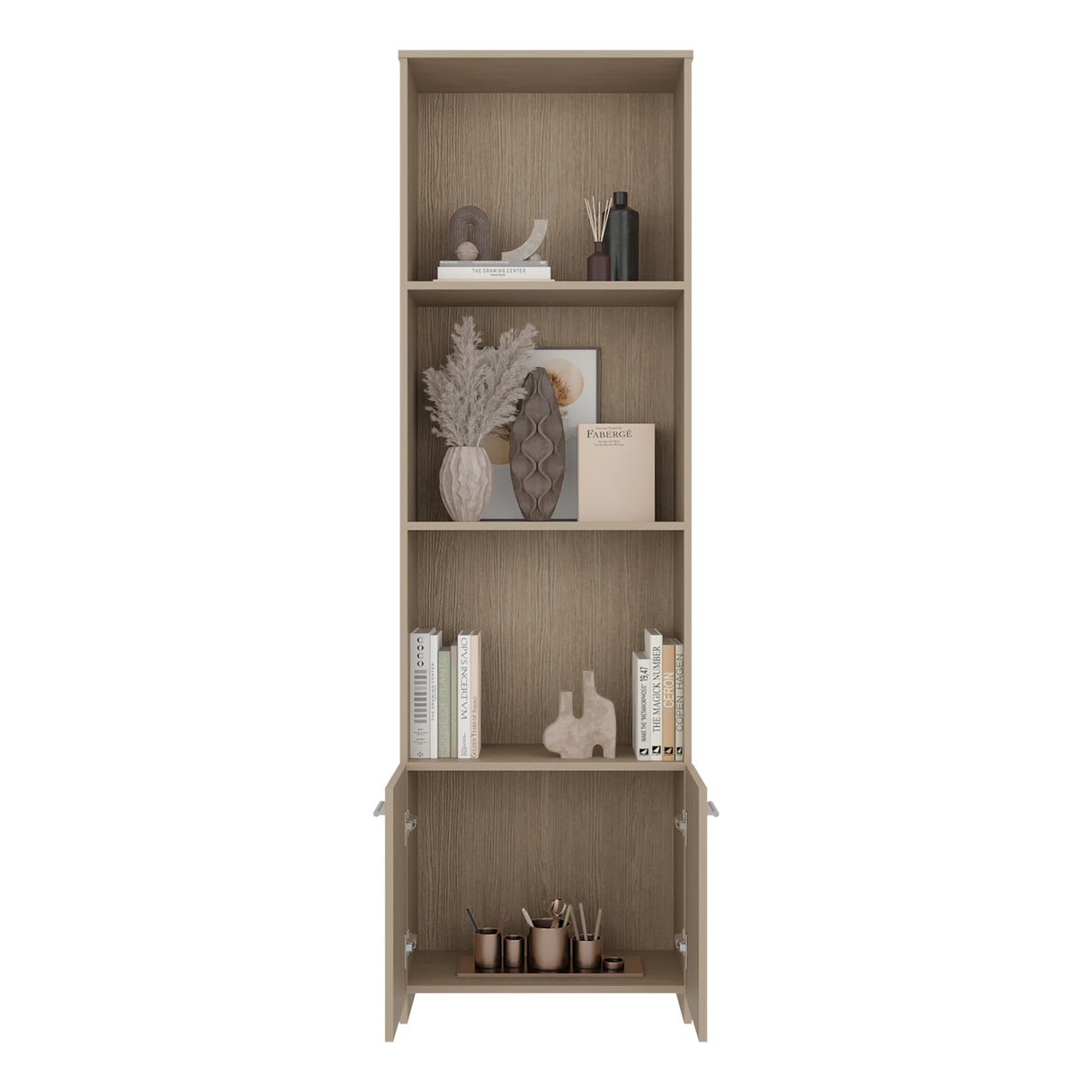 Biblioteca Rectangular Office 5 Cartagena 55x181.5cm con con Dos Compartimientos