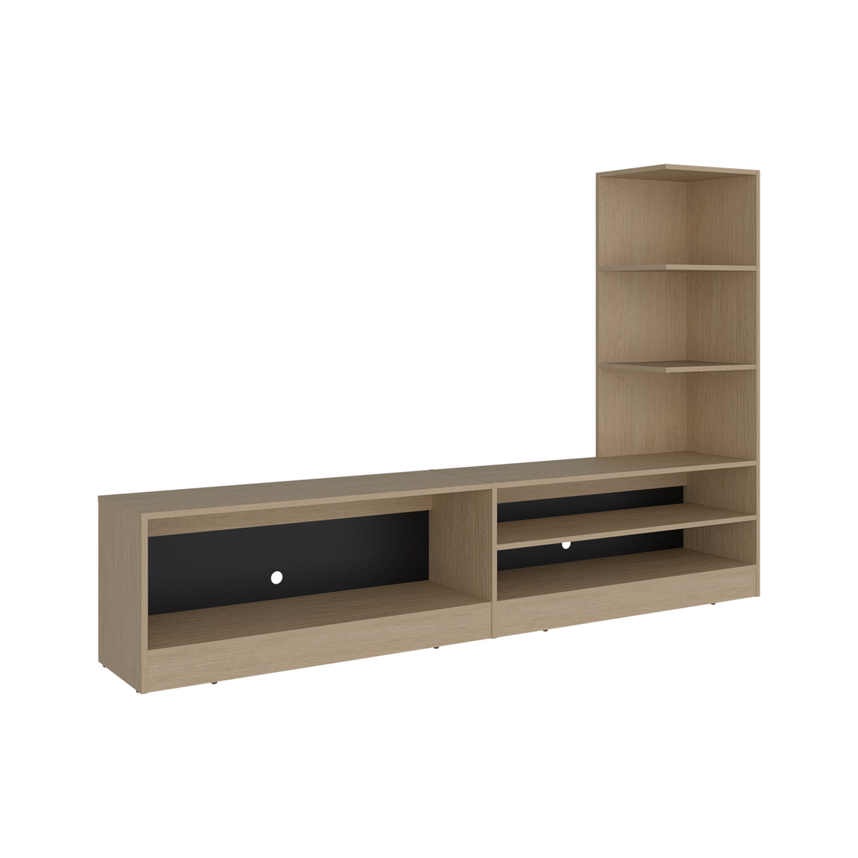 Centro de Entretenimiento Delmar Cartagena 200x134cm para TV Hasta 65" Pulgadas con Seis Compartimientos