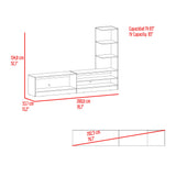 Centro de Entretenimiento Delmar Cartagena 200x134cm para TV Hasta 65" Pulgadas con Seis Compartimientos