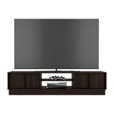 Rack de TV Caoba Nogal 180.2x42.1cm para TV Hasta 75" Pulgadas con Dos Compartimientos