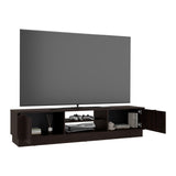 Rack de TV Caoba Nogal 180.2x42.1cm para TV Hasta 75" Pulgadas con Dos Compartimientos