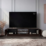 Rack de TV Caoba Nogal 180.2x42.1cm para TV Hasta 75" Pulgadas con Dos Compartimientos