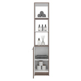 Mueble Auxiliar para Baño Bath Avellana y Blanco 33x162.2cm con Cuatro Entrepaños