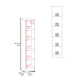 Mueble Auxiliar para Baño Bath Avellana y Blanco 33x162.2cm con Cuatro Entrepaños