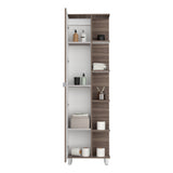 Optimizador de Baño Bath Avellana y Blanco 51.2x178.1cm con Siete Entrepaños