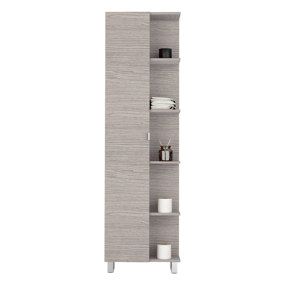 Optimizador de Baño Bath Positano y Blanco 51.2x178.1cm con Siete Entrepaños