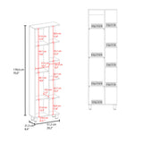 Optimizador de Baño Bath Positano y Blanco 51.2x178.1cm con Siete Entrepaños