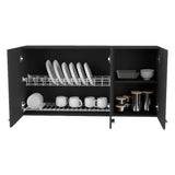 Mueble Superior de Cocina Superior Wengue 120x60cm con Tres Puertas y Un Entrepaño