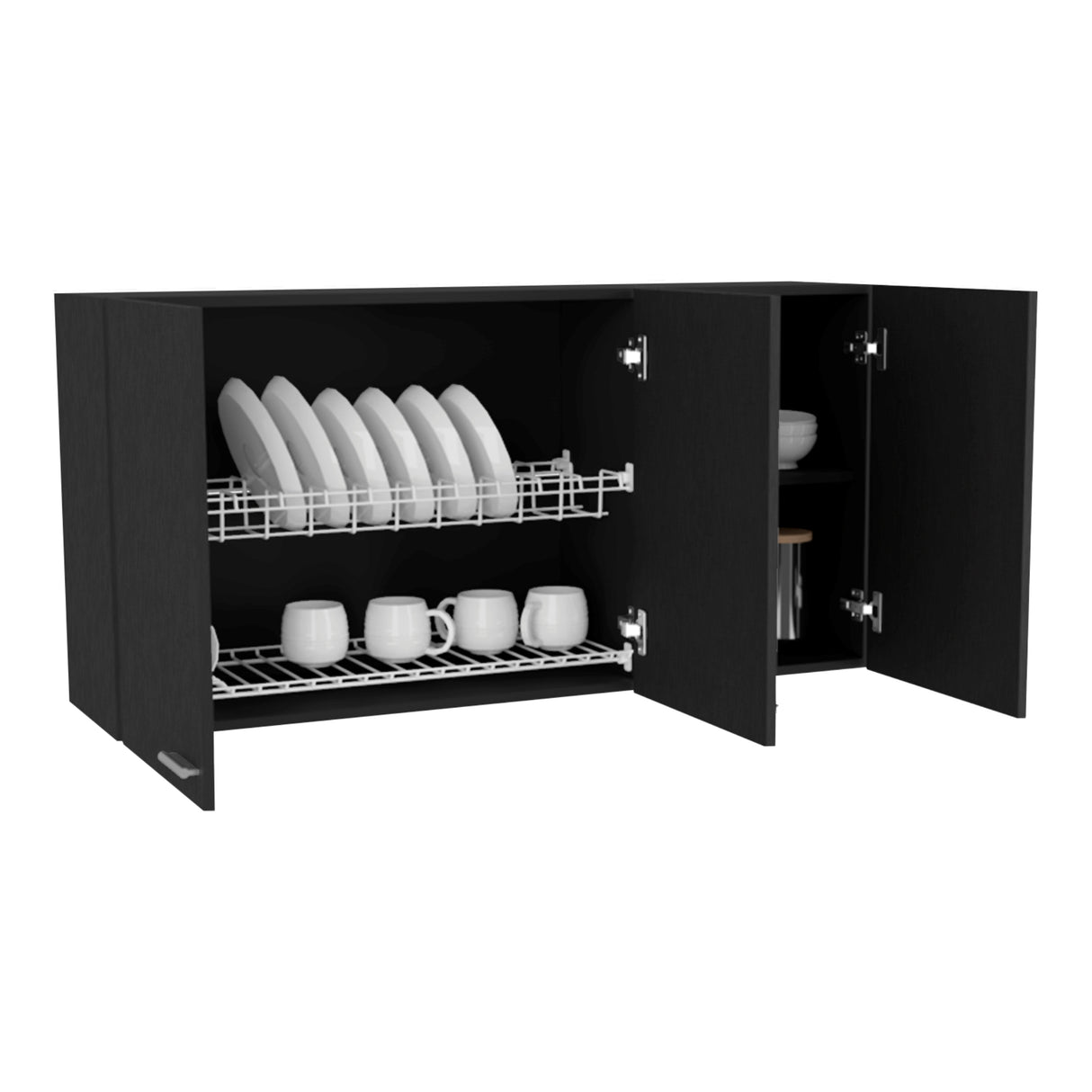 Mueble Superior de Cocina Superior Wengue 120x60cm con Tres Puertas y Un Entrepaño