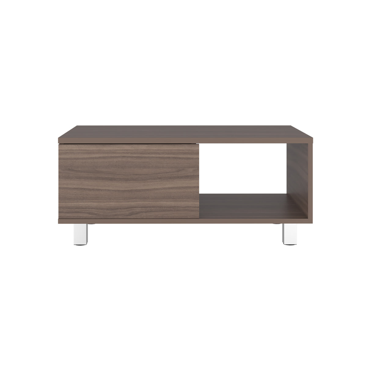 Mesa de Centro Torence Avellana 80.1x35cm Rectangular con Compartimientos