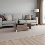 Mesa de Centro Torence Avellana 80.1x35cm Rectangular con Compartimientos