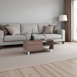 Mesa de Centro Torence Avellana 80.1x35cm Rectangular con Compartimientos
